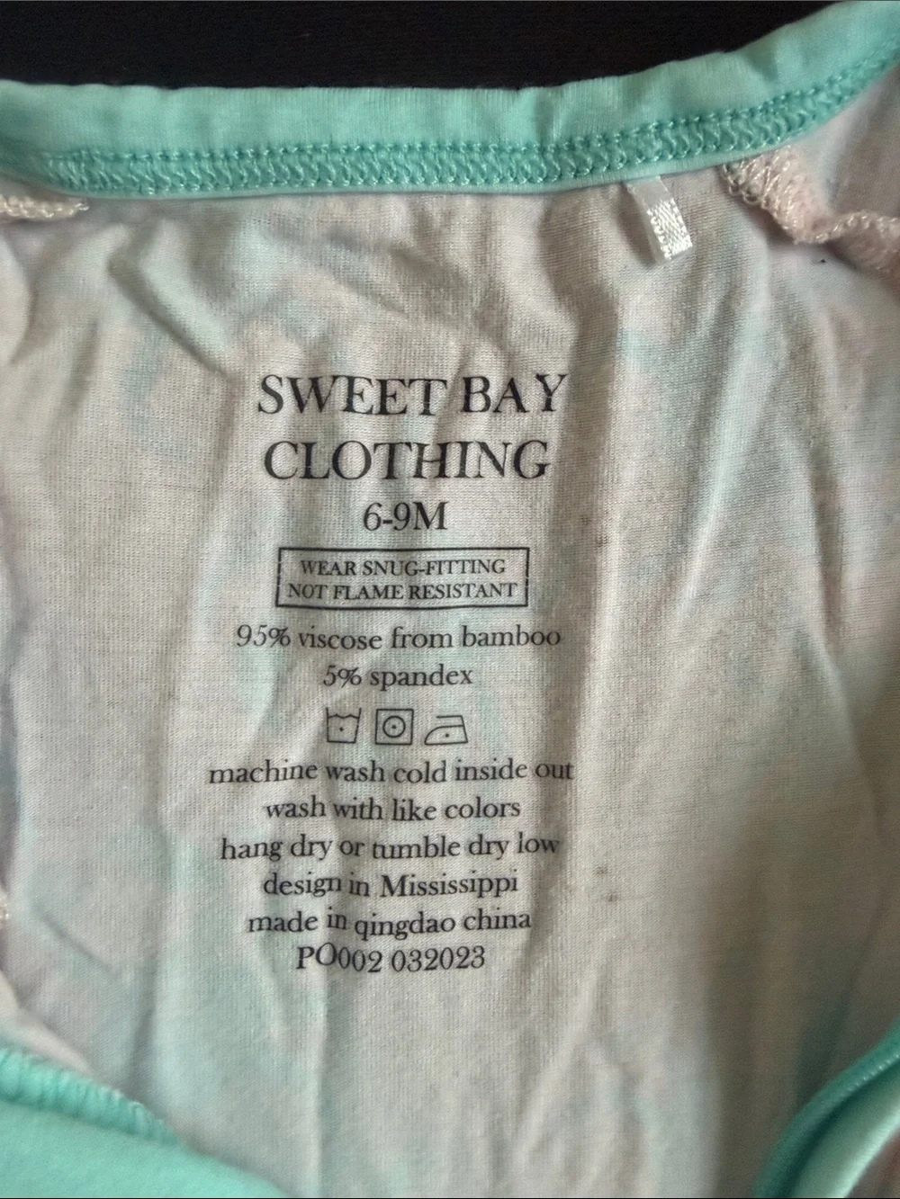 Infant One-Piece Zipper Pajamas in Pink and Mint